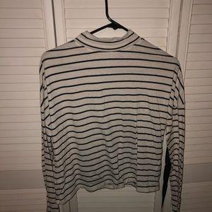 Nordstrom BP crop long sleeve high neck shirt